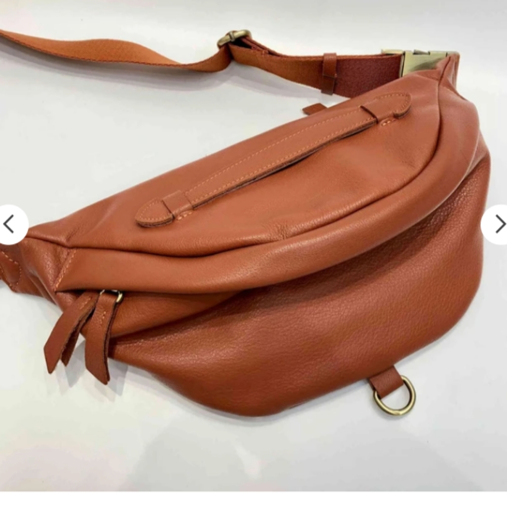 Leather cow hide bag